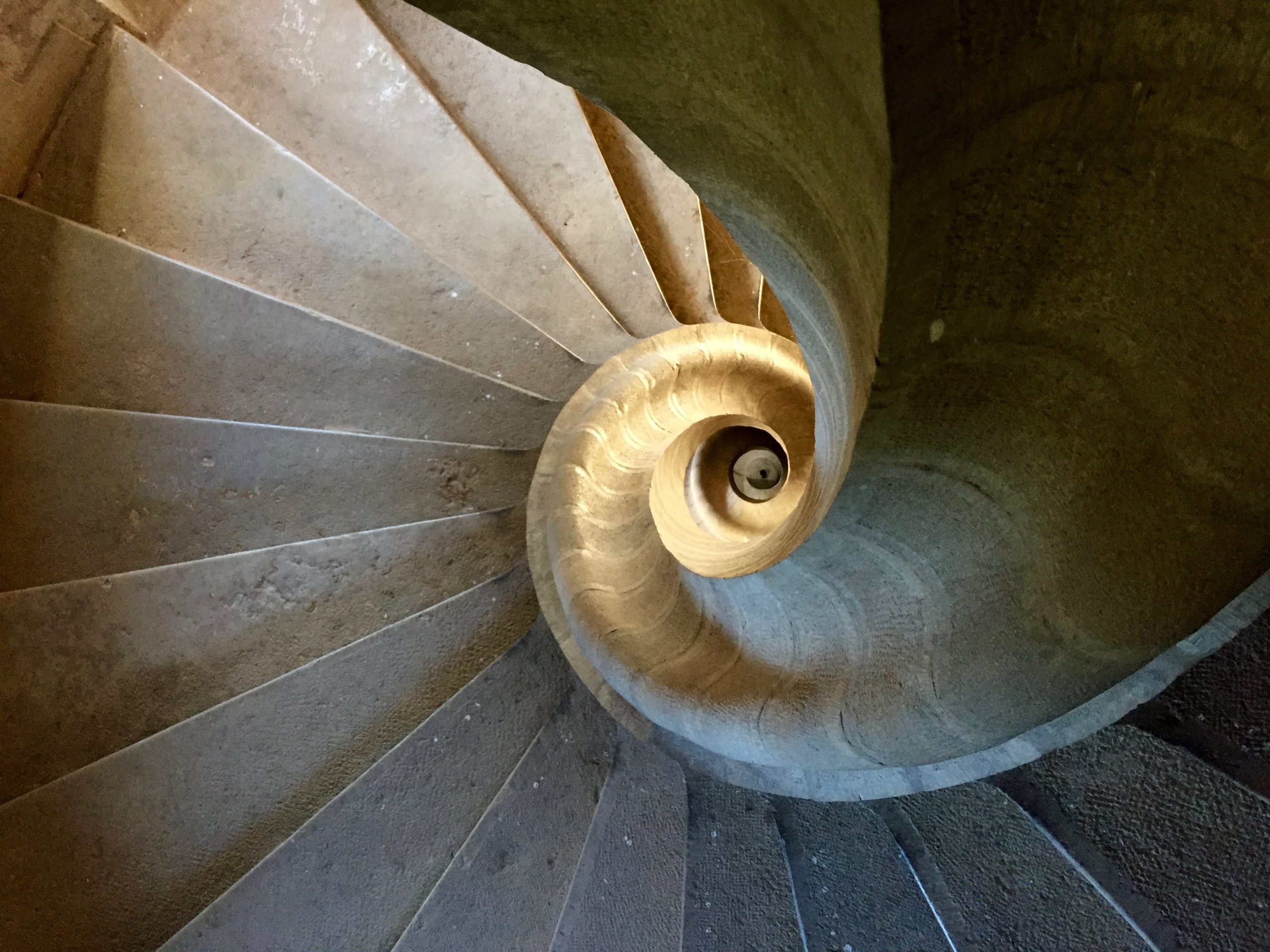 Spiral Staircase Stone Aveyron Castle Medieval Chateau France