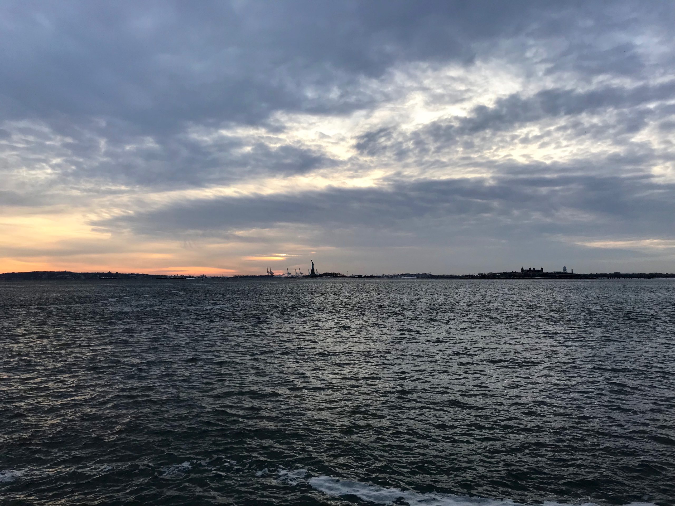 Statue of Liberty Winter Ellis Island New York City